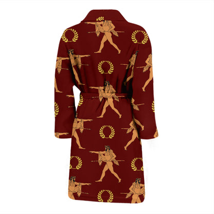 Ancient Greek Print Design LKS307 Men Bathrobe