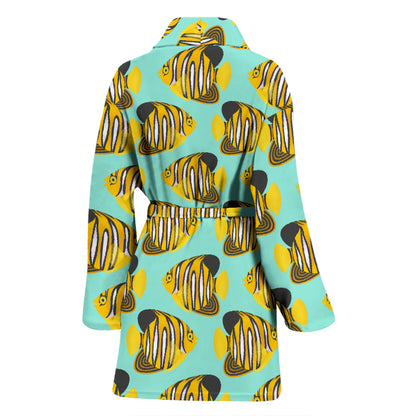 Angelfish Print Design LKS402 Women Bathrobe