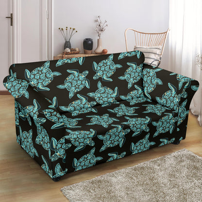 Sea Turtle Print Design LKS302 Loveseat Couch Slipcover