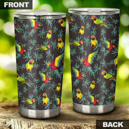 Parrot Themed Print Tumbler