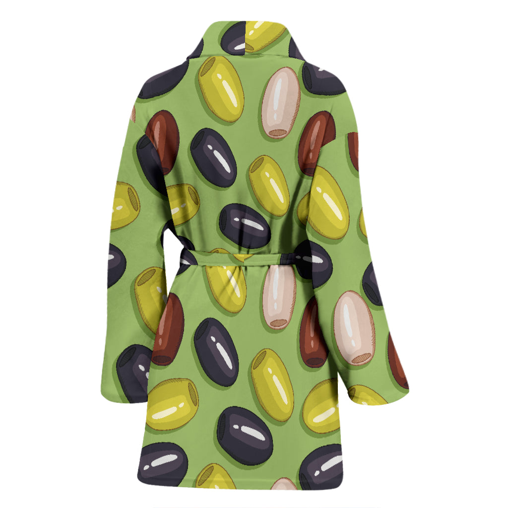 Olive Print Design LKS301 Women Bathrobe