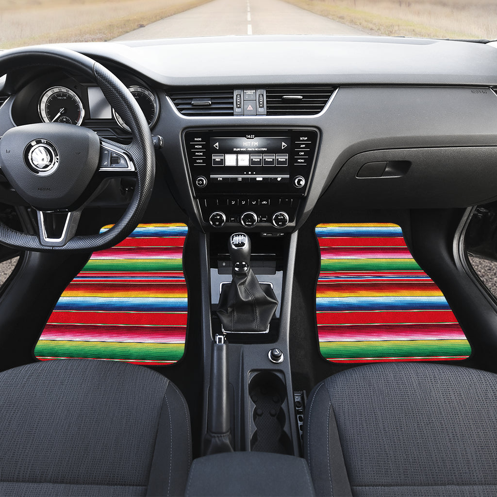 Serape Pattern Car Floor Mats Front Back