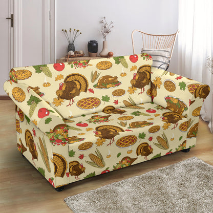 Thanksgiving Print Design LKS302 Loveseat Couch Slipcover