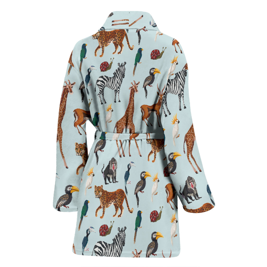 Safari Animal Print Design LKS306 Women Bathrobe