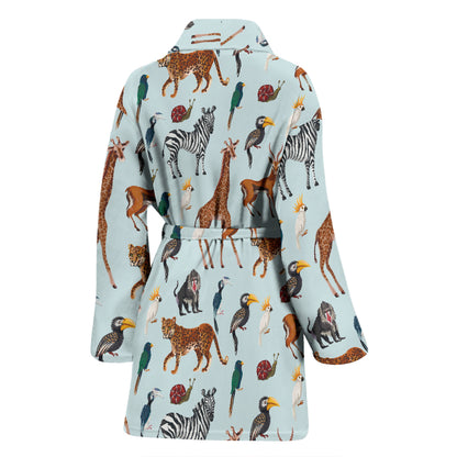Safari Animal Print Design LKS306 Women Bathrobe