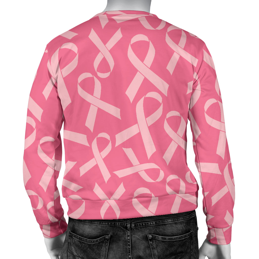 Breast Cancer Awareness Themed Men Long Sleeve Sweatshirt