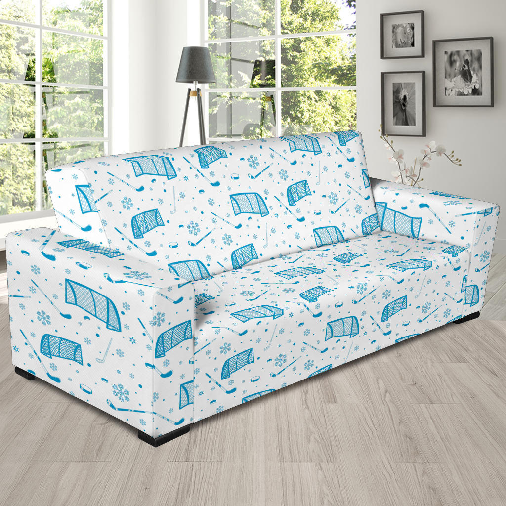 Hockey Print Design LKS303 Sofa Slipcover
