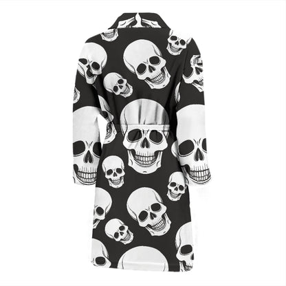 Skull Print Design LKS301 Men Bathrobe