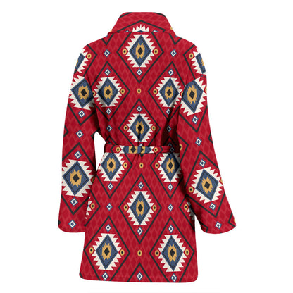 Aztec Pattern Print Design 10 Women Bathrobe