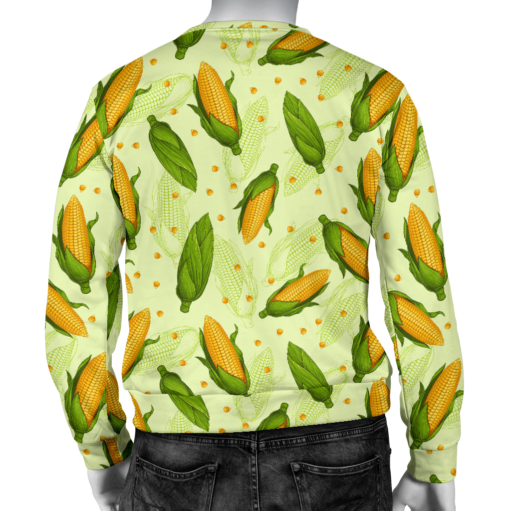 Agricultural Fresh Corn cob Print Pattern Men Long Sleeve Sweatshirt
