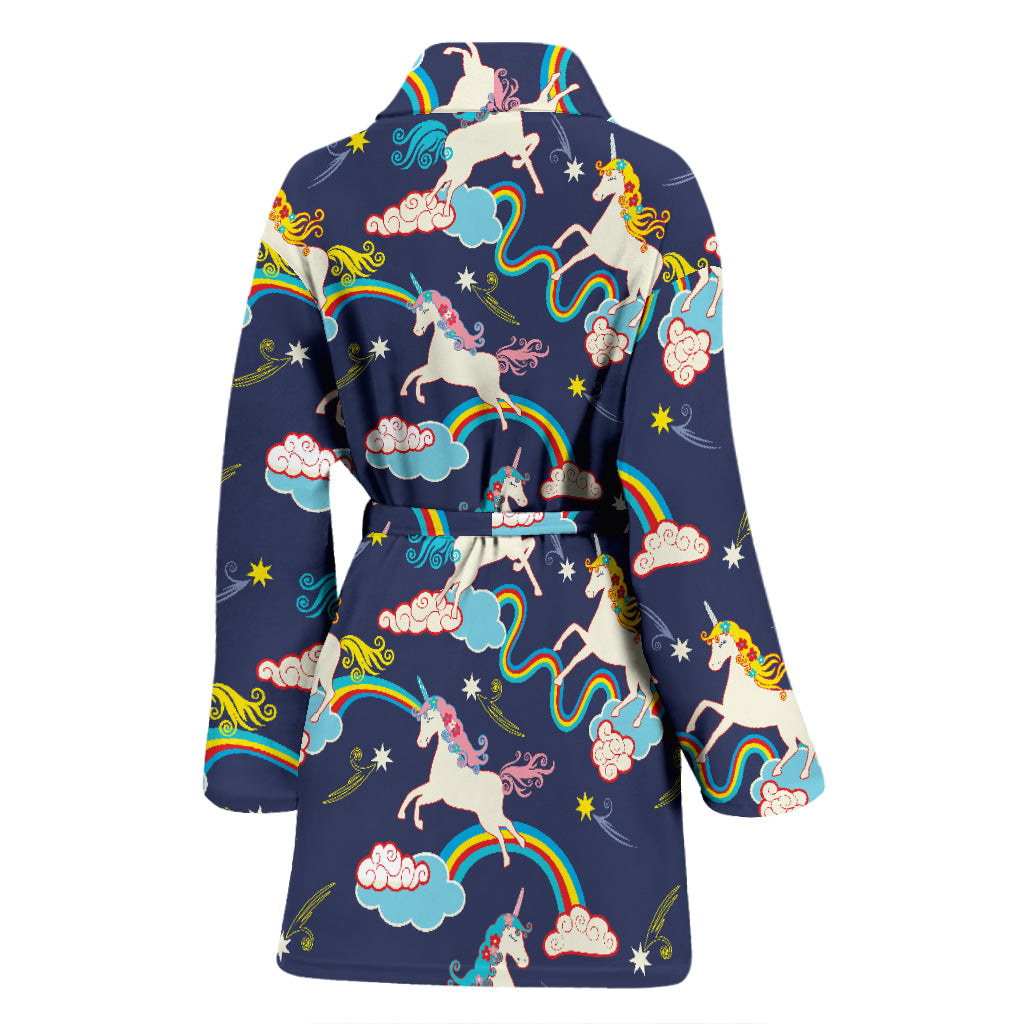 Unicorn Print Design LKS304 Women Bathrobe