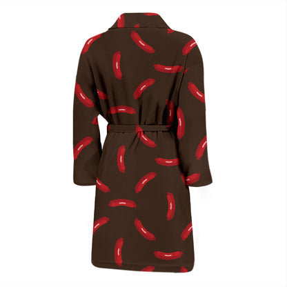 Sausage Print Design LKS302 Men Bathrobe