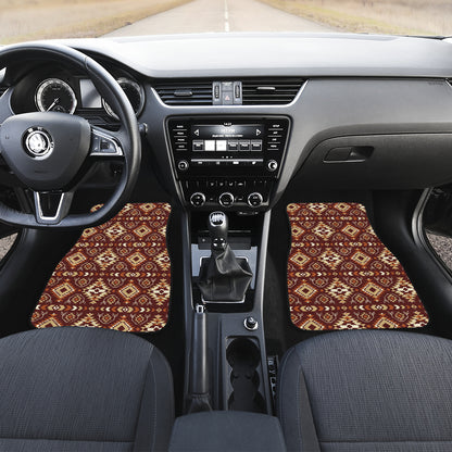Navajo Native Color Print Pattern Car Floor Mats Front Back