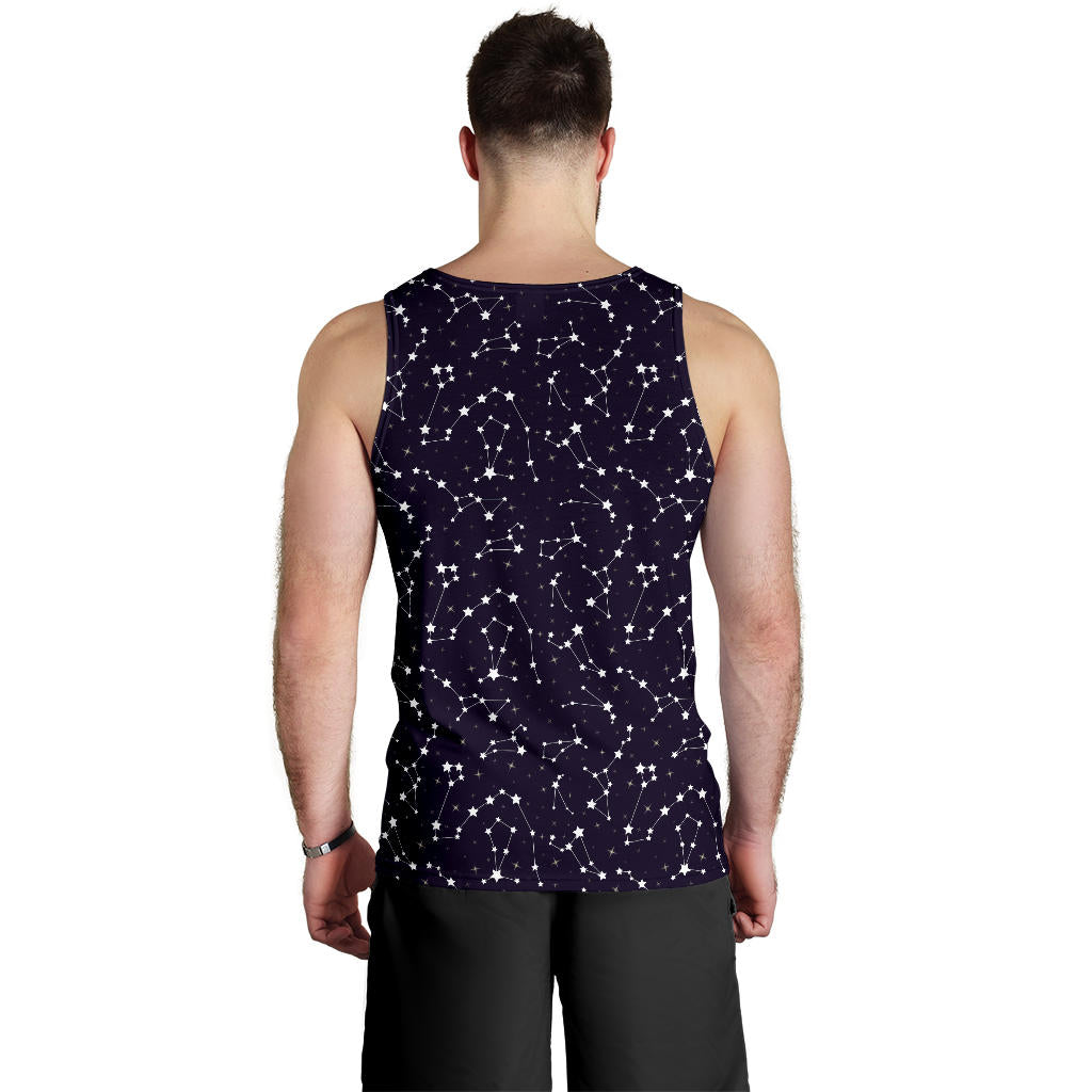 Zodiac Star Pattern Design Print Men Tank Top