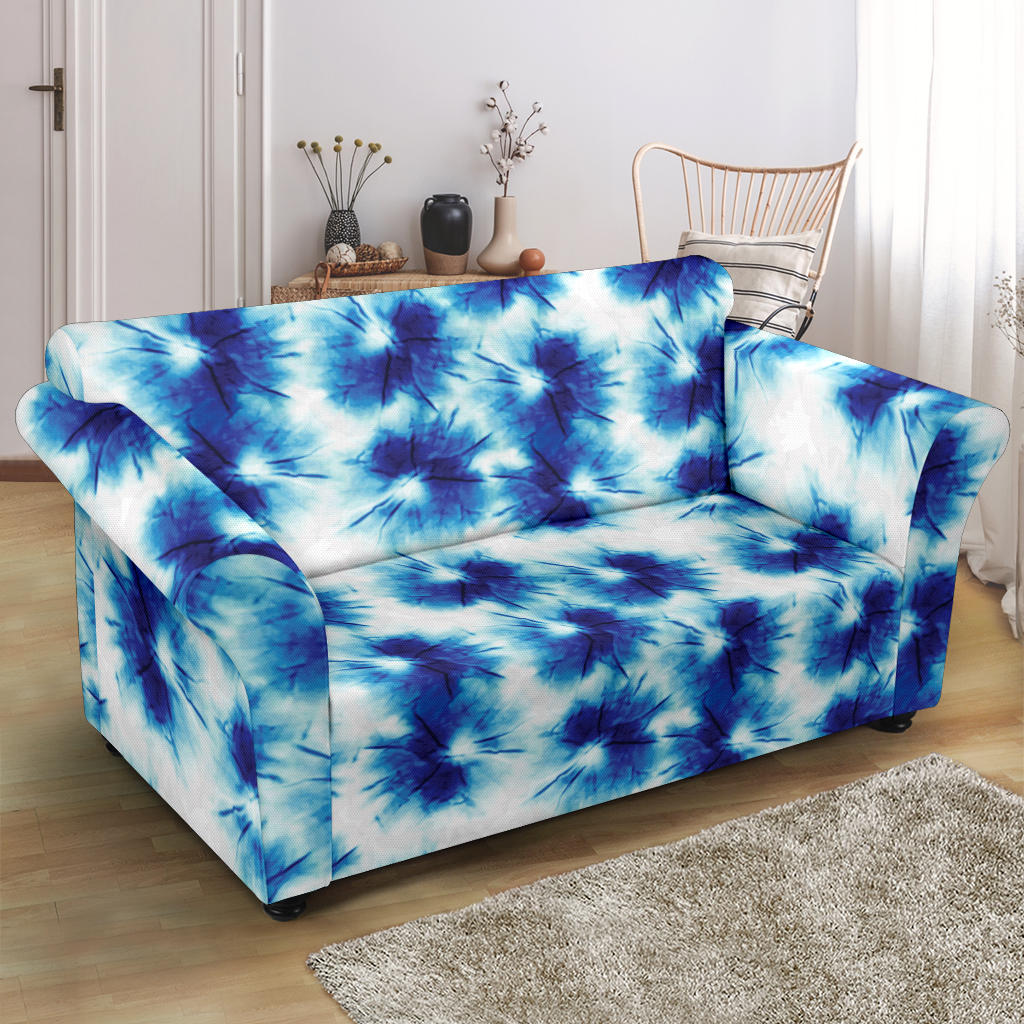 Tie Dye Blue Print Design LKS305 Loveseat Couch Slipcover