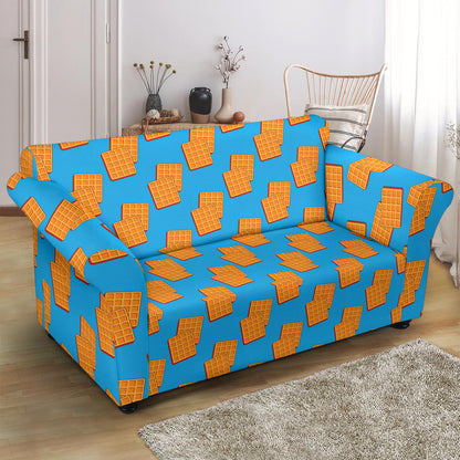 Waffle Print Design LKS304 Loveseat Couch Slipcover