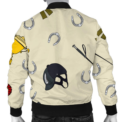 Equestrian Horseshoe Equipment Men Bomber Jacket