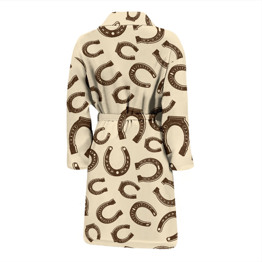 Horseshoe Print Design LKS302 Men Bathrobe