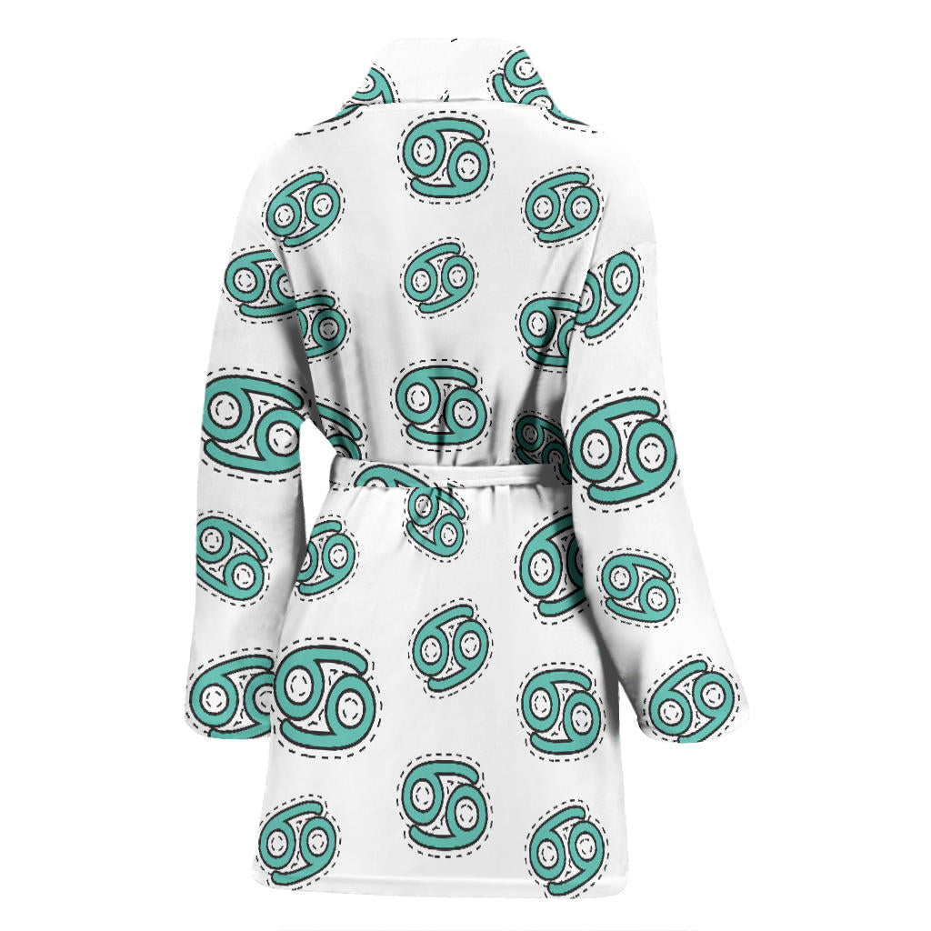 Cancer Zodiac Pattern Print Design 04 Women Bathrobe