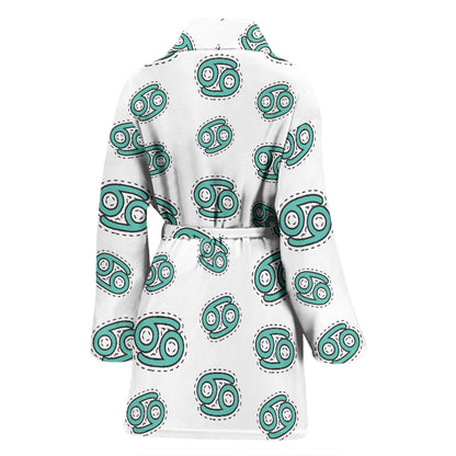 Cancer Zodiac Pattern Print Design 04 Women Bathrobe