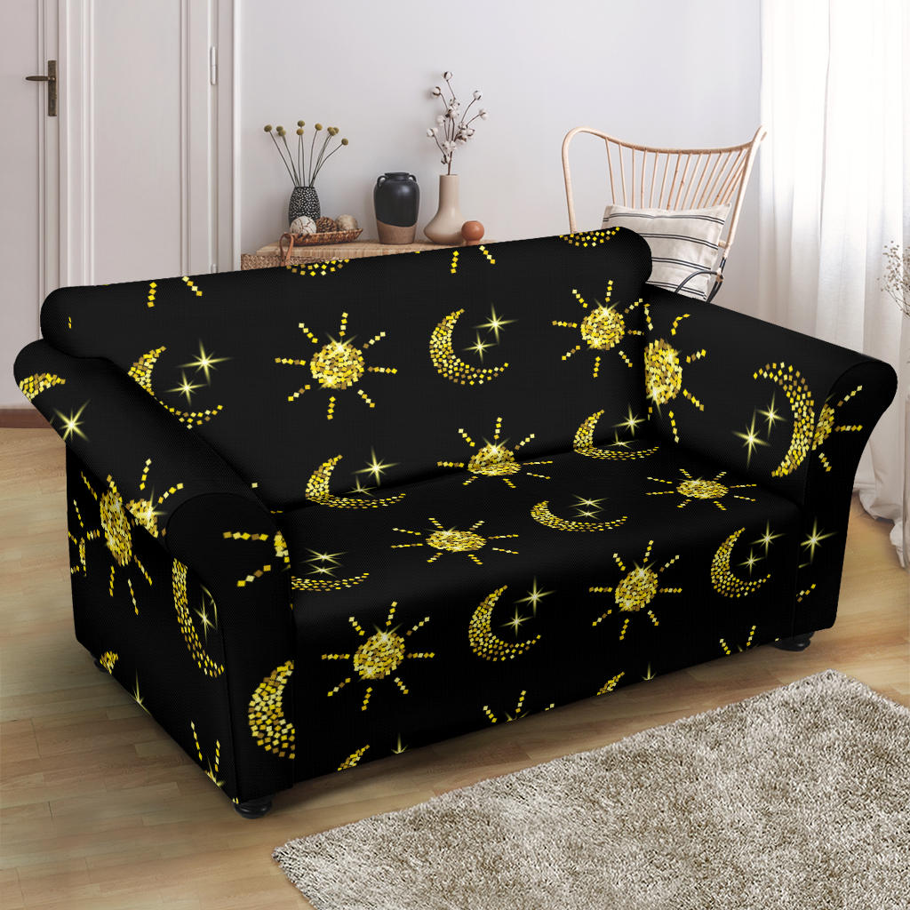 Sun Moon Print Design LKS304 Loveseat Couch Slipcover