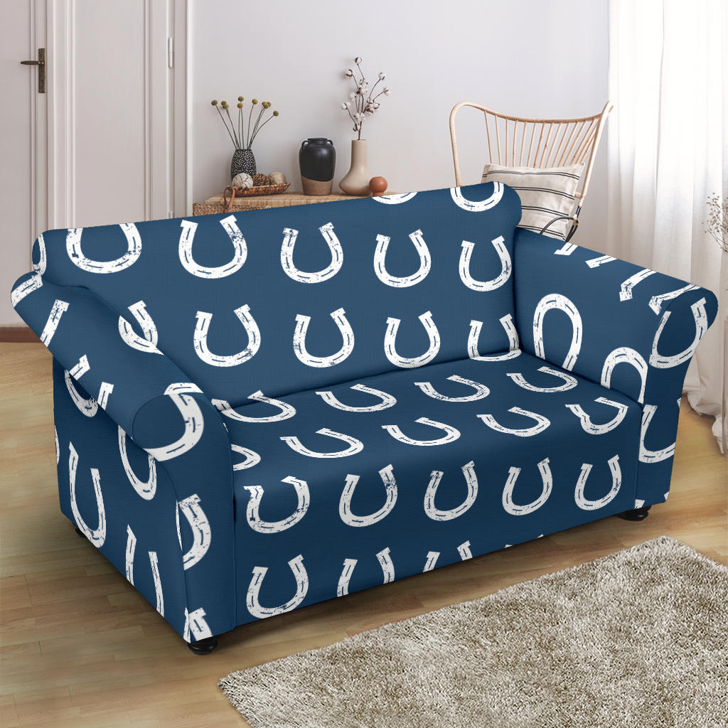 Horseshoe Print Design LKS301 Loveseat Couch Slipcover