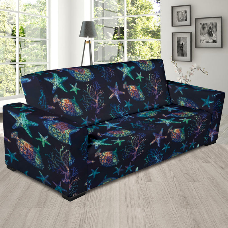 Starfish Pattern Print Design 01 Sofa Slipcover