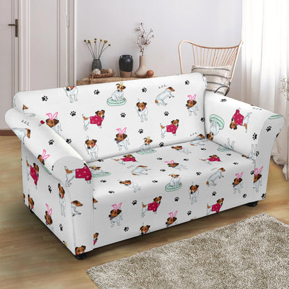 Russell Terriers Print Design LKS308 Loveseat Couch Slipcover
