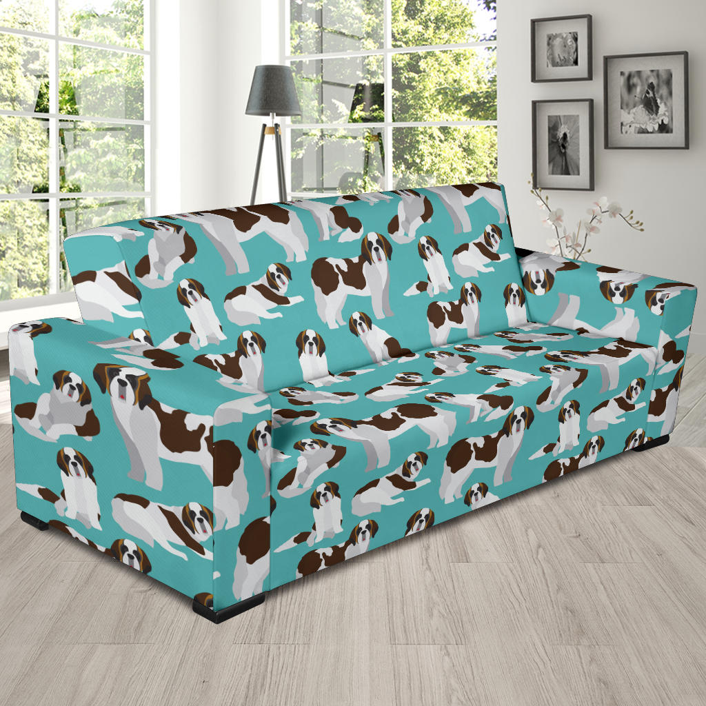 St Bernards Print Design LKS302 Sofa Slipcover