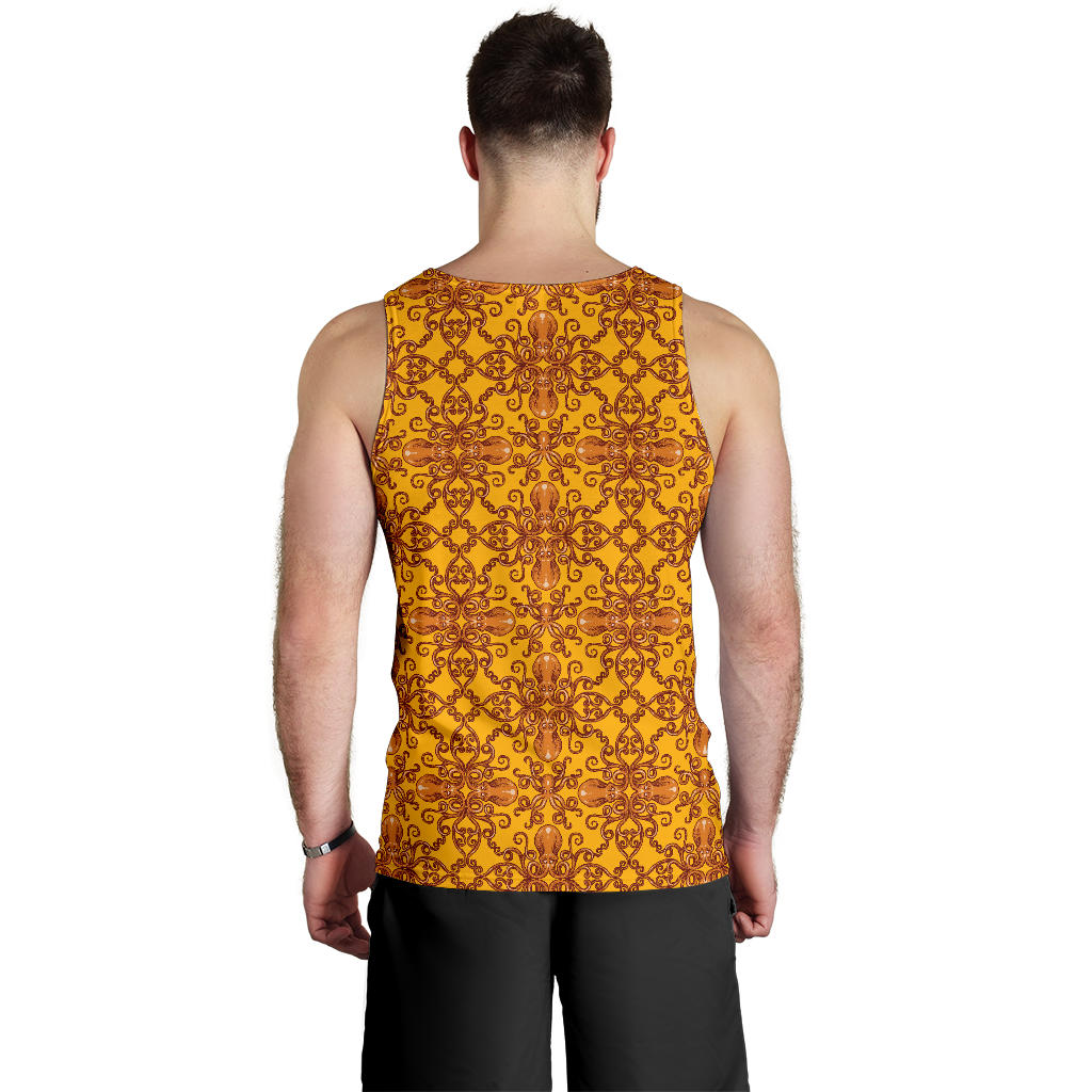 Octopus Background Design Print Men Tank Top
