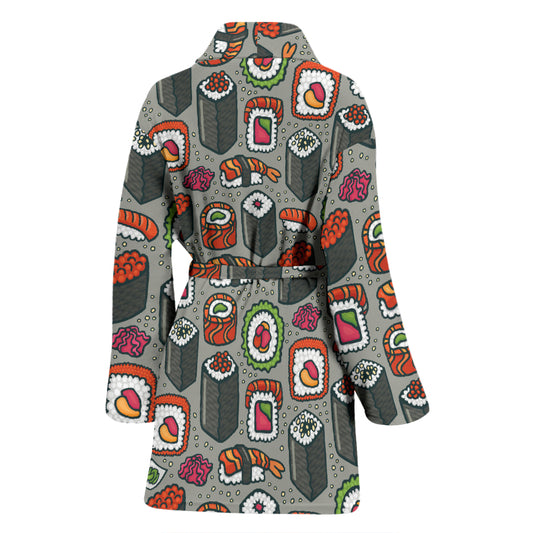 Sushi Print Design LKS301 Women Bathrobe