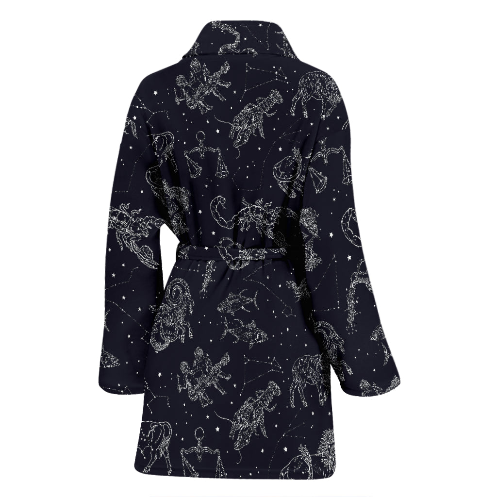 Zodiac Print Design LKS304 Women Bathrobe