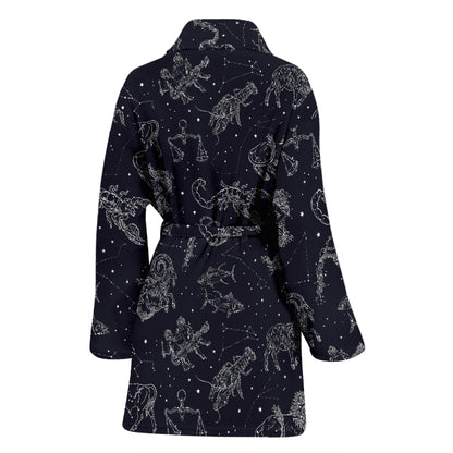 Zodiac Print Design LKS304 Women Bathrobe