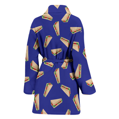Sandwich Print Design LKS303 Women Bathrobe