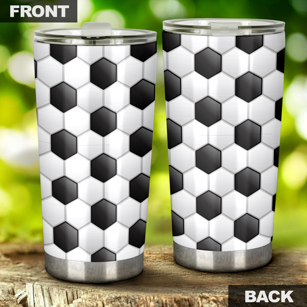 Soccer Ball Texture Print Pattern Tumbler