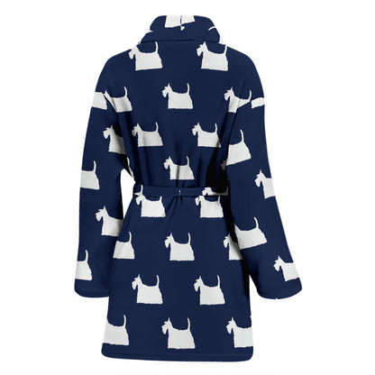 Scottish Terriers Print Design LKS303 Women Bathrobe