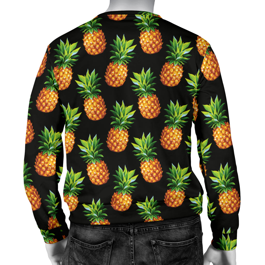 Pineapple Cute Print Design Pattern Men Long Sleeve Sweatshirt