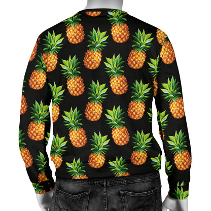 Pineapple Cute Print Design Pattern Men Long Sleeve Sweatshirt