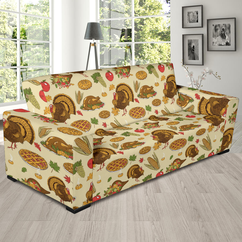 Thanksgiving Print Design LKS302 Sofa Slipcover