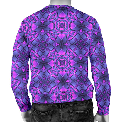 kaleidoscope Pattern Print Design Men Long Sleeve Sweatshirt