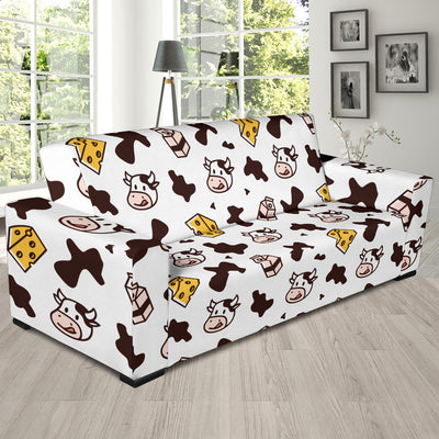 Cow Pattern Print Design 06 Sofa Slipcover