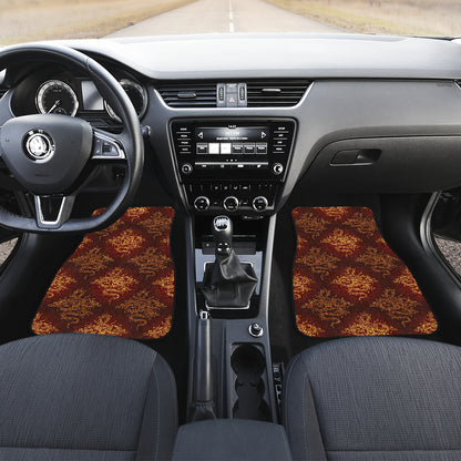 Chinese Dragons Gold Design Car Floor Mats Front Back