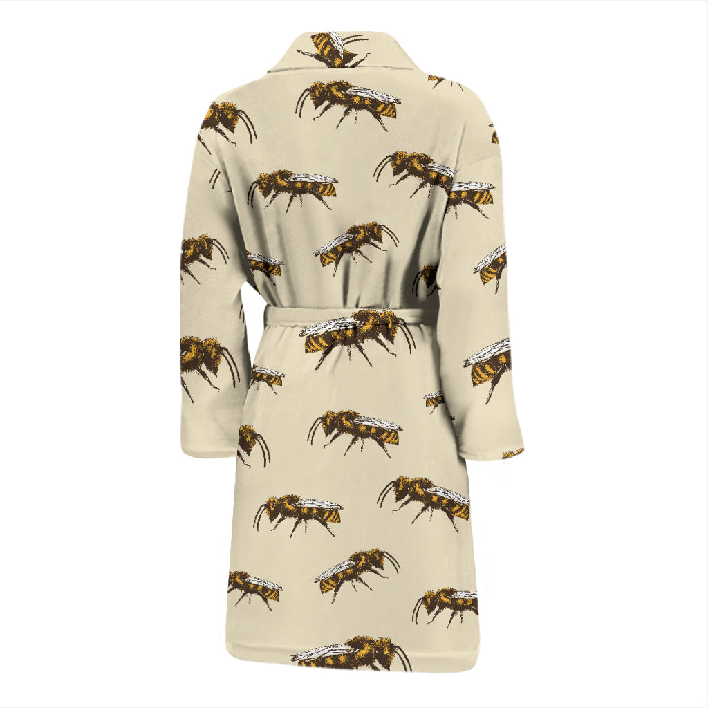 Bee Print Design LKS306 Men Bathrobe