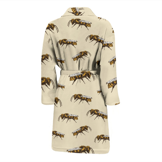 Bee Print Design LKS306 Men Bathrobe