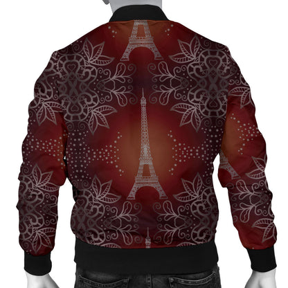 Eiffel Tower Drawing Print Men Bomber Jacket