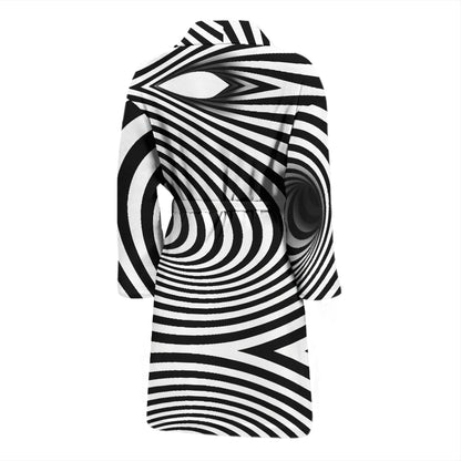 Vortex Print Design LKS303 Men Bathrobe