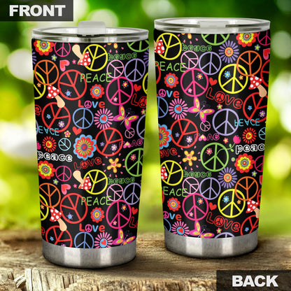 Peace Sign Colorful Design Print Tumbler