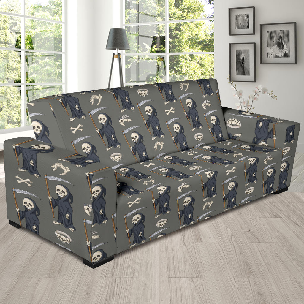 Skeleton Print Design LKS308 Sofa Slipcover