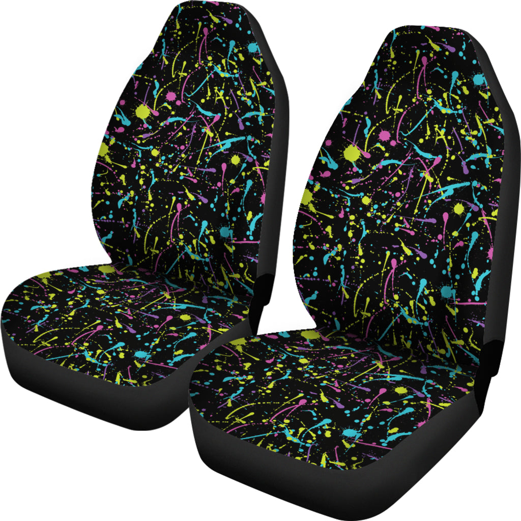 Splatter Multicolor Print Design LKS302 Car Seat Covers