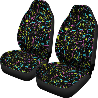 Splatter Multicolor Print Design LKS302 Car Seat Covers